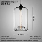 Caren Nordic Hanglamp – Handgemaakt Glas LED Filament Pendant Light