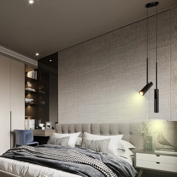 Moderne LED Hanglamp Aluminium Zwart Goud 2-Lichts Voor Woonkamer