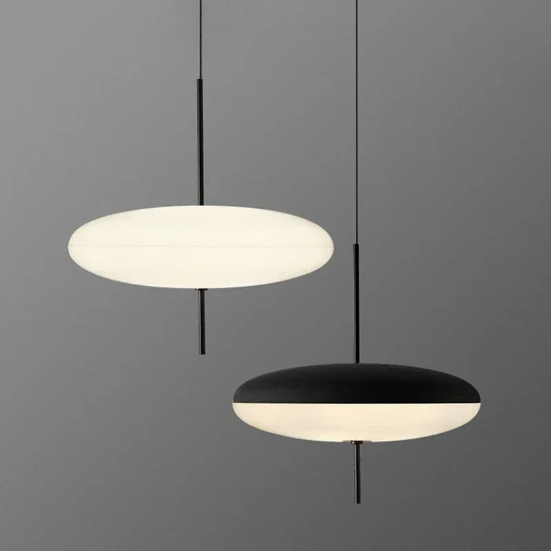 Nordic LED Hanglamp – Vliegende Schotel Design – Zwart/Wit – E27