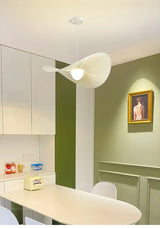 Nordic Beige Plissé Stoffen LED Hanglamp – Dimbare Design Plafondlamp