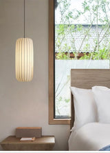 Modern Japanese Wabi Sabi Zijdehanglamp