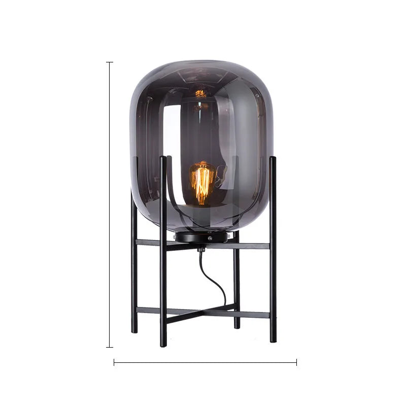 Scandinavische Vloerlamp Glasbol Oda Pulpo Stijl Metaal E27 Modern