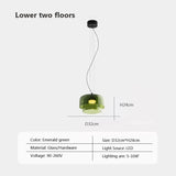 Nordic LED Hanglamp van Glas – Kleurrijke Moderne Plafondlamp