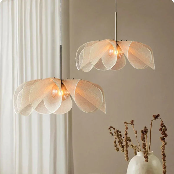 Vintage Stoffen Plafondlamp Wabi Sabi Hanglamp – E27 LED