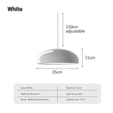 Nordic LED Hanglamp Rond Aluminium Zwart Wit Rood Groen Oranje
