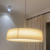 Minimalistische LED Stoffen Hanglamp Rond Voor Eetkamer & Slaapkamer