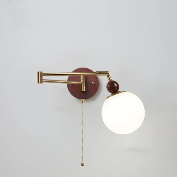 Wandlamp Nordic Wit Pompoen – LED, E27, Draaibare Arm, Moderne Stijl