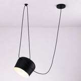 Nordic Hanglamp Drum E27 Aluminium Zwart