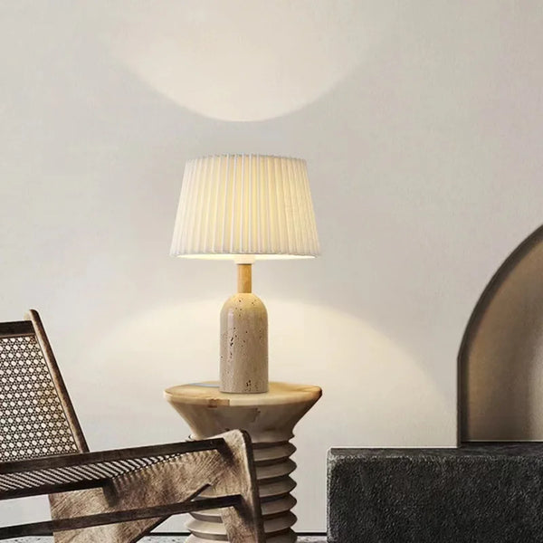 Moderne Gele Marmeren Tafellamp – Wabi Sabi Design voor Woonkamer