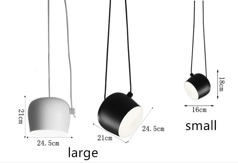 Nordic Hanglamp Drum E27 Aluminium Zwart