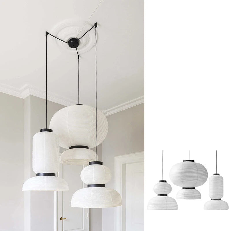 Wabi-Sabi Hanglamp – Japanse Rijstpapier LED Pendel
