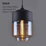 Nordic LED Hanglamp Glas & Hout – Moderne Plafondlamp E27