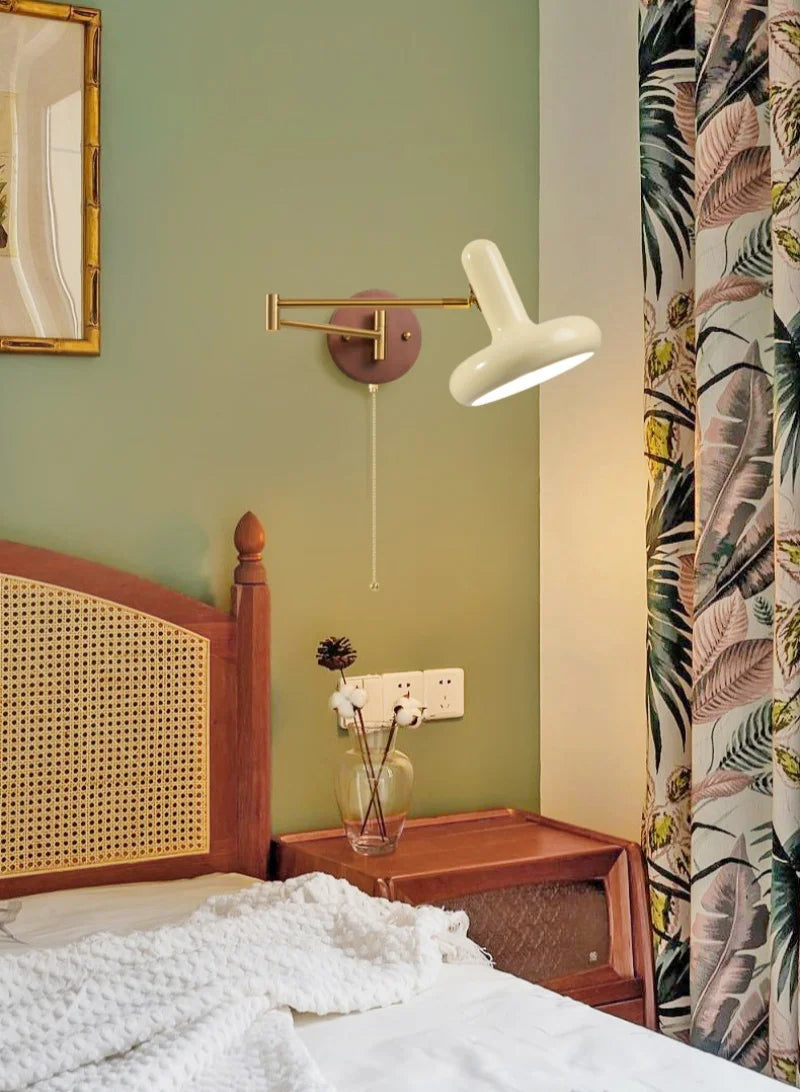 Nordic LED Wandlamp Ivory – Moderne Wandlamp met Trekschakelaar