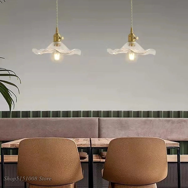 Moderne LED Hanglamp – Gekleurd Glas & Koper E27 Plafondlamp