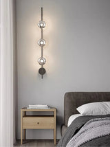 Minimalistische Wandlamp – Grijs Helder Glas & Goud/Zwart Metaal