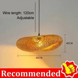 Bamboe Hanglamp LED – Handgemaakte Vintage Plafondlamp E27