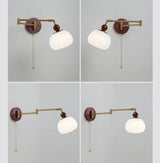 Wandlamp Nordic Wit Pompoen – LED, E27, Draaibare Arm, Moderne Stijl