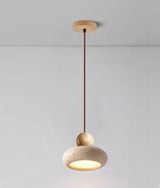 Travertin LED Hanglamp – Japanse Stijl Steen Pendant Light
