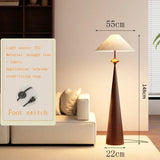 Wabi-Sabi Vloerlamp – Minimalistisch Japans Design met Stoffen Kap
