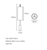 Wabi-Sabi Vloerlamp – Japanse LED Staande Lamp met Stoffen Kap