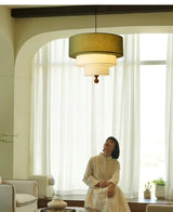 Boho Green Fabric Hanglamp