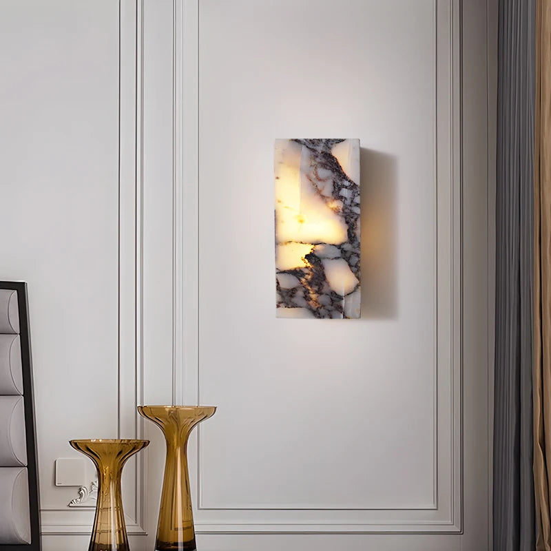 Wabi-Sabi Wandlamp – Bulgari Luxe Steen LED Waterproof Buitenlamp