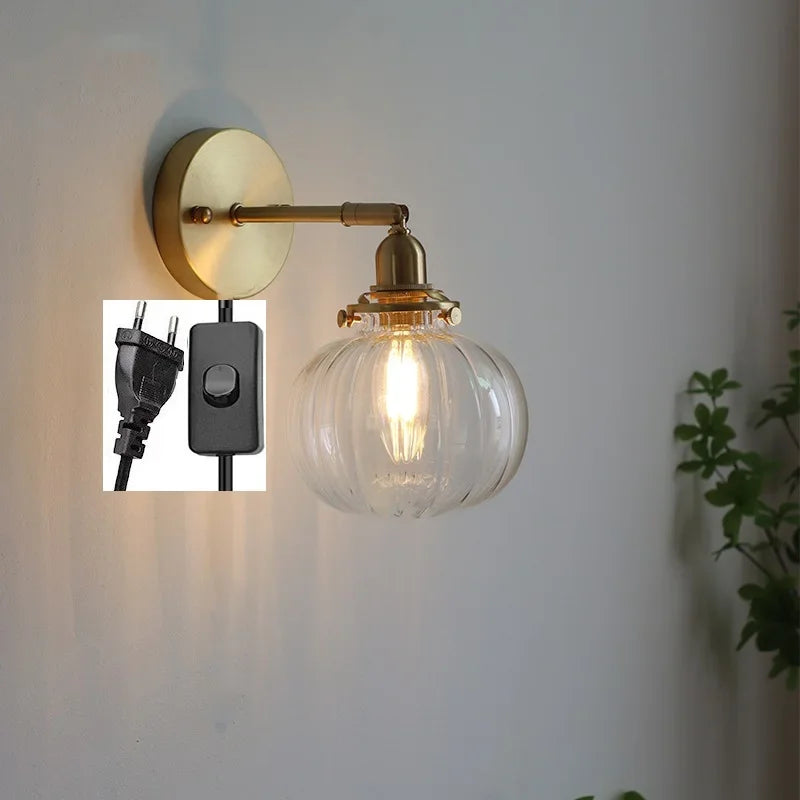Pull Chain Wandlamp E14 LED Goud Nordic Modern Voor Slaapkamer & Bad