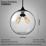 Caren Nordic Hanglamp – Handgemaakt Glas LED Filament Pendant Light