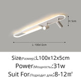 Moderne LED Plafondlamp met Spot – Zwart/Wit/Goud Dimbaar