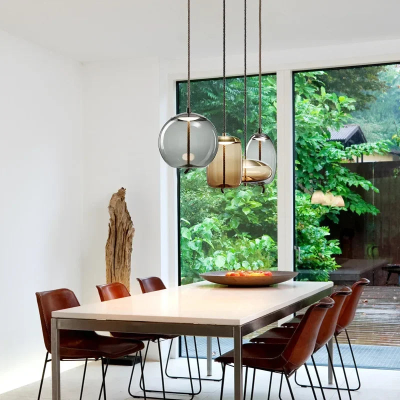 Moderne LED glazen hanglamp – kroonluchter voor woonkamer & keuken