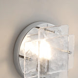 Ijsglas Wandlamp – Chroom Metaal G9 LED Sconce 5–10m²