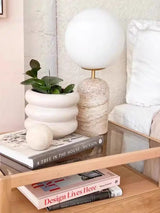 Moderne Gele Marmeren Tafellamp – Wabi Sabi Design voor Woonkamer