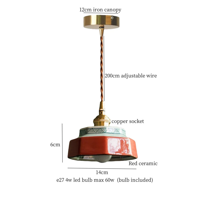 LED Hanglamp Bloem Keramiek – Vintage Voor Woonkamer & Restaurant
