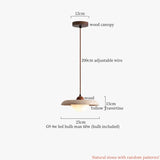 Nordic Houten Steen LED Hanglamp – Zwart/Geel – Modern Design