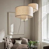 Wabi-Sabi stoffen LED hanglamp – Japanse stijl voor woonkamer & eetkamer