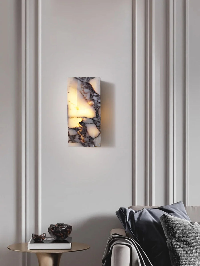 Wabi-Sabi Wandlamp – Bulgari Luxe Steen LED Waterproof Buitenlamp