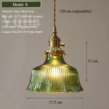 Groene Glazen Hanglamp – Vintage Moderne Plafondlamp E27