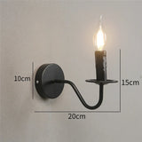 Nordic Wandlamp Kaarsstijl Retro Metaal E14 Slaapkamer Bedlamp