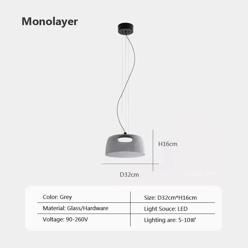 Nordic LED Hanglamp van Glas – Kleurrijke Moderne Plafondlamp
