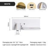 Multifunctionele Wandlamp – LED, USB & Draadloze Oplader, Zwart/Goud/Wit