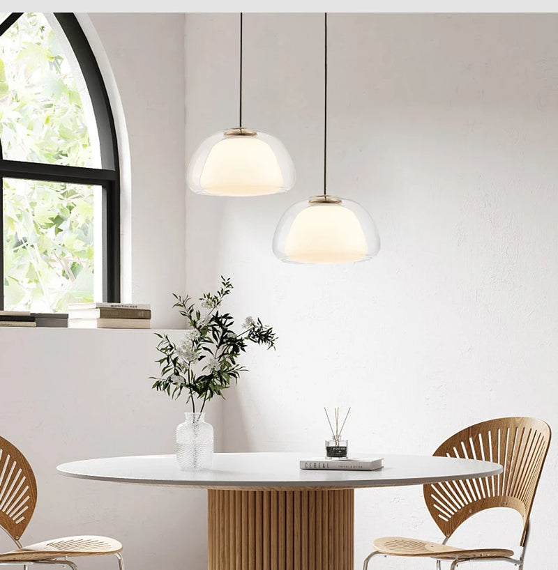 Hanglamp Glas Ø25/40cm Nordic Modern Voor Woon- & Eetkamer