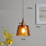 Nordic Japans Glazen Hanglamp Polished Copper Voor Slaapkamer & Eettafel
