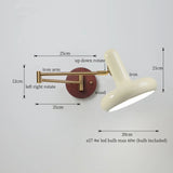 Wandlamp Nordic Wit Pompoen – LED, E27, Draaibare Arm, Moderne Stijl
