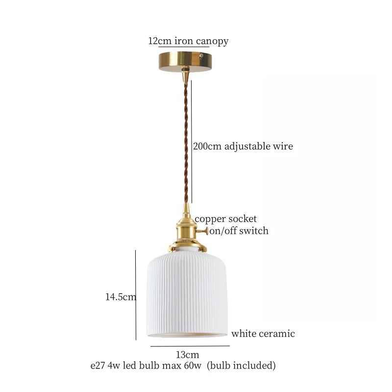 Hanglamp LED Keramiek Wit 4W Nordic Voor Keuken, Woonkamer & Café