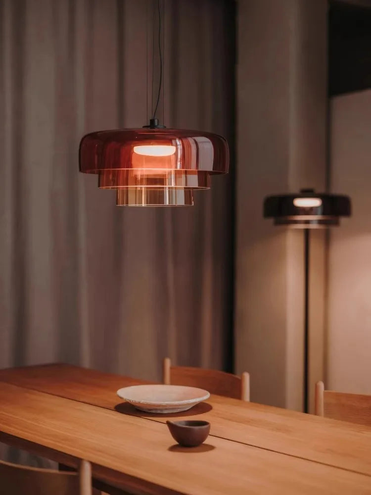 Nordic LED Hanglamp van Glas – Kleurrijke Moderne Plafondlamp