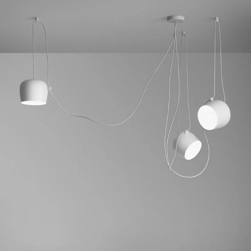 Nordic Hanglamp Drum E27 Aluminium Zwart