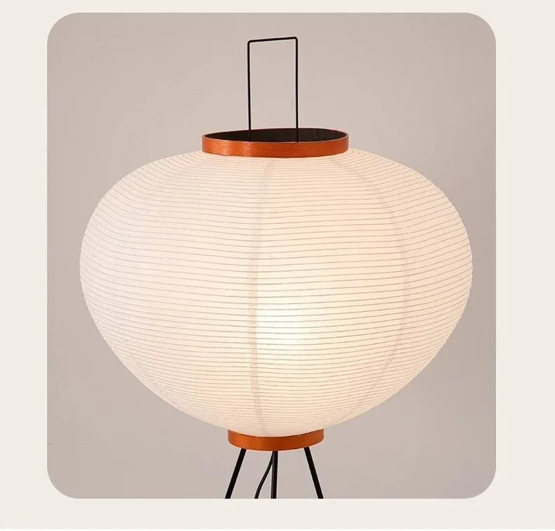 Noguchi Akari Rijstpapier Vloerlamp – Japanse Wabi Sabi Staande Lamp
