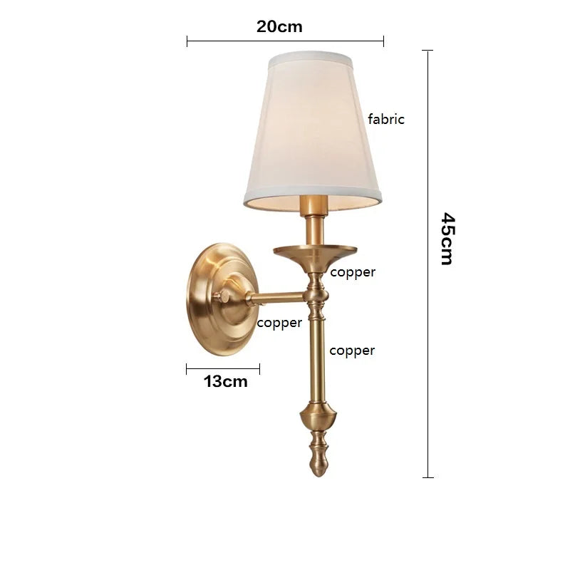 Vintage Wandlamp  E27 Zwart/Wit Voor Slaapkamer & Woonkamer