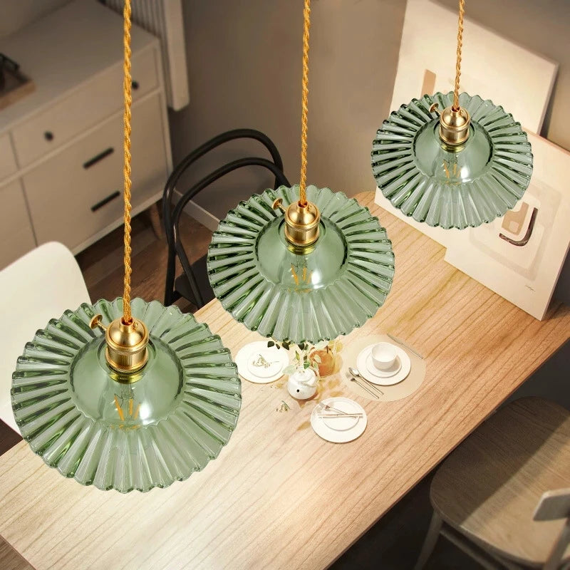 Messing Glas Hanglamp Nordic Vintage E27 Voor Slaapkamer & Café