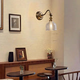 Koperen Wandlamp – Vintage LED Sconce met Helder Glas E14
